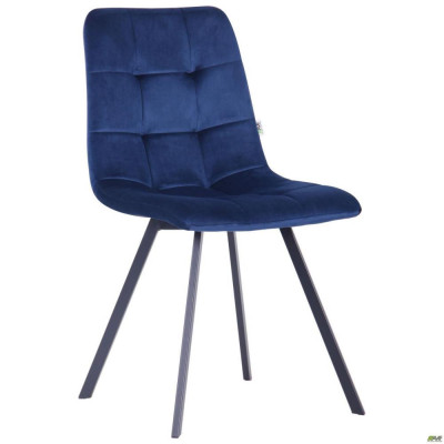Стілець Art Metal Furniture Harlem чорний/велюр темно-синій (546789)