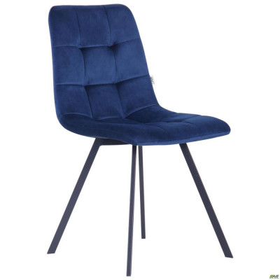Стілець Art Metal Furniture Harlem чорний/велюр темно-синій (546789)