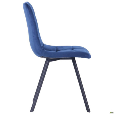 Стілець Art Metal Furniture Harlem чорний/велюр темно-синій (546789)