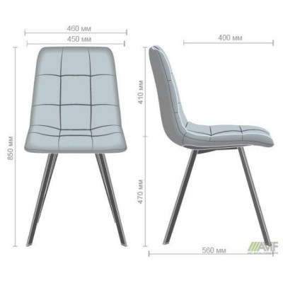 Стілець Art Metal Furniture Harlem чорний/велюр темно-синій (546789)