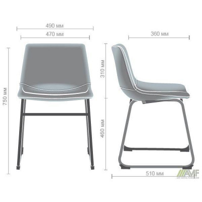 Стілець Art Metal Furniture Jango, cowboy сірий (520716)