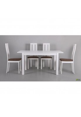Стілець Art Metal Furniture Йорк білий/коричневий (540007)