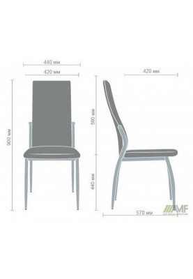 Стілець Art Metal Furniture Картер хром/графіт (521902)