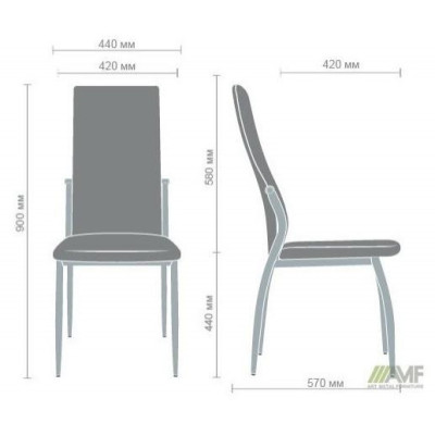 Стілець Art Metal Furniture Картер хром/платина (521901)
