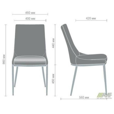 Стілець Art Metal Furniture Каталонія хром/сірий кварц (521924)