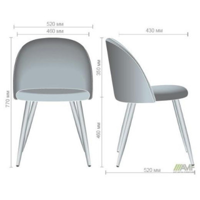 Стілець Art Metal Furniture Sherry beech/blue velvet (545868)