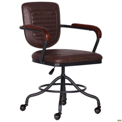 Стілець із підлокітниками Art Metal Furniture Barber brown (546142)