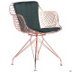 Стілець із підлокітниками Art Metal Furniture Ibis, rose gold, emerald (545675)