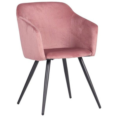Стілець із підлокітниками Art Metal Furniture Lynette black/canyon rose (545863)