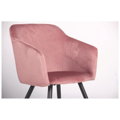 Стілець із підлокітниками Art Metal Furniture Lynette black/canyon rose (545863)