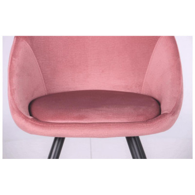 Стілець із підлокітниками Art Metal Furniture Mary black/canyon rose (545861)