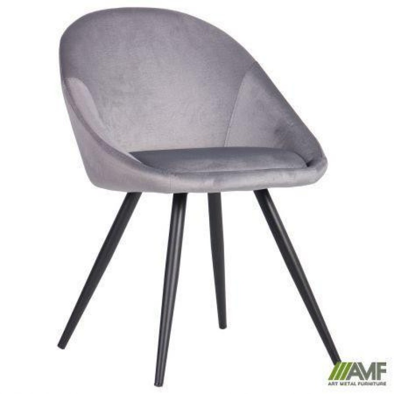 Стілець із підлокітниками Art Metal Furniture Mary black/silver (545860)