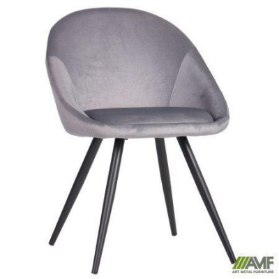Стілець із підлокітниками Art Metal Furniture Mary black/silver (545860)