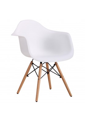 Стілець із підлокітниками Art Metal Furniture Salex PL Wood Білий (520664)