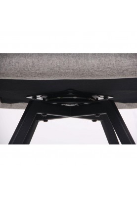 Стілець з підлокітниками Art Metal Furniture Virginia чорний/cowboy базальт браун/меланж силвер (545793)