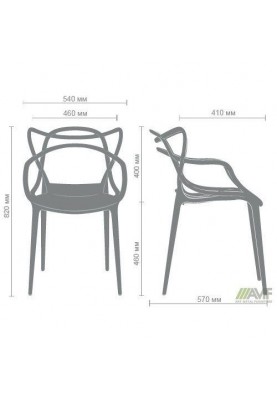 Стілець з підлокітниками Art Metal Furniture Viti білий (512008)