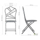 Стілець садовий Art Metal Furniture Антиб метал, вінтаж блек (521824)