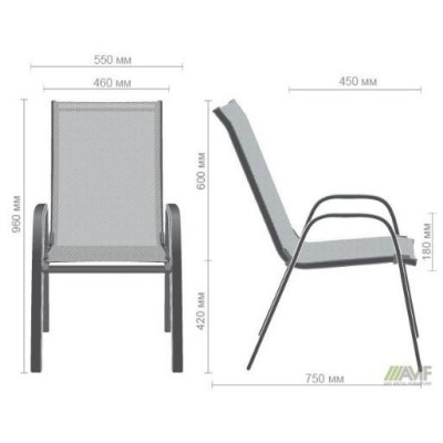 Стілець садовий Art Metal Furniture Puerto чорний, чорний (521806)