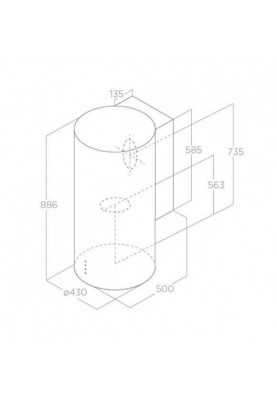 Декоративна витяжка Elica TUBE PRO IX/A/43