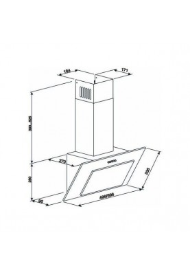 Витяжка похила Eleyus Vertical 1000 60 WH