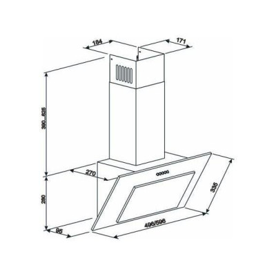 Витяжка похила Eleyus Vertical 1000 60 WH