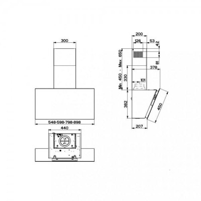 Витяжка похила Faber DAISY EG6 BK A55 (110.0371.514)