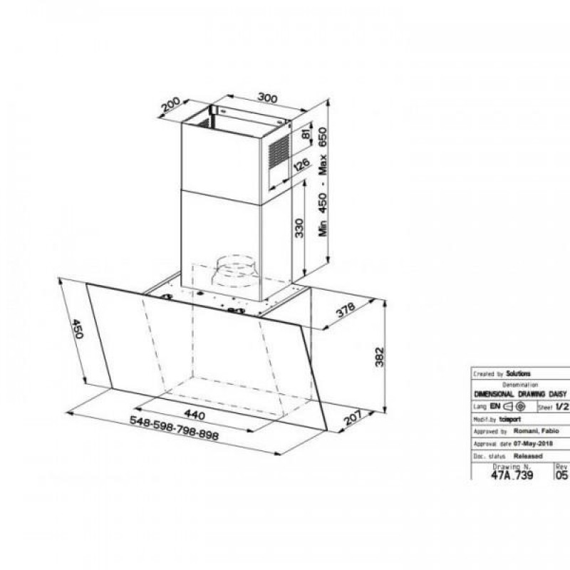 Витяжка похила Faber DAISY EG6 WH A55 (110.0371.516)