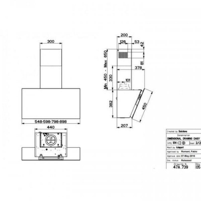 Витяжка похила Faber DAISY EG6 WH A55 (110.0371.516)