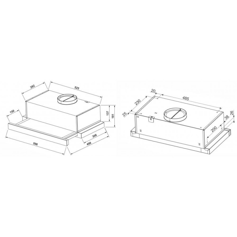 Телескопічна витяжка Jantar TLT 1000 LED 60 BL