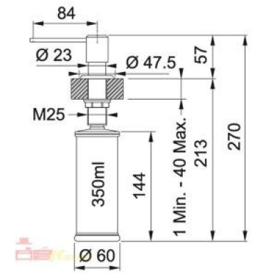 Дозатор для кухонного миття Franke Sirius 112.0622.816 Дозатор для кухонного миття Franke Sirius 112.0622.816