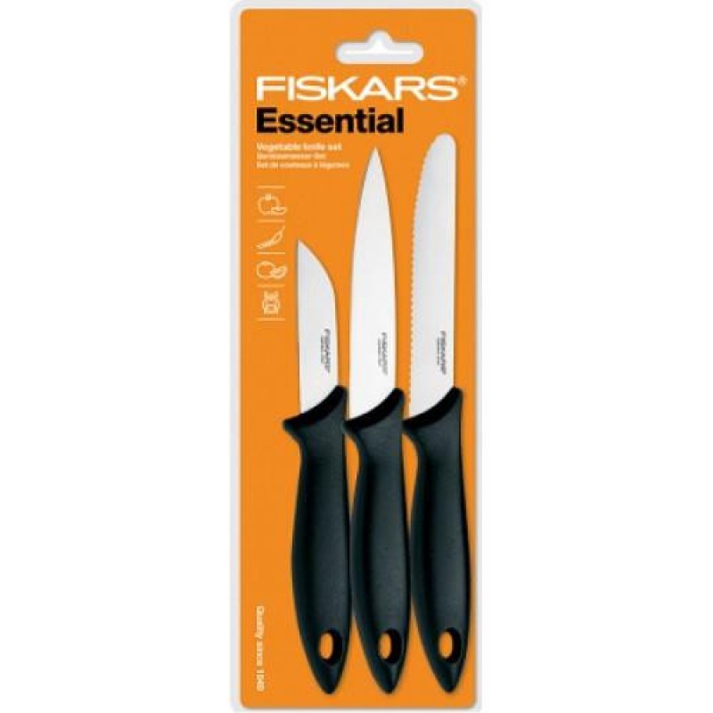 Набір ножів із 3 предметів Fiskars Essential 1023785