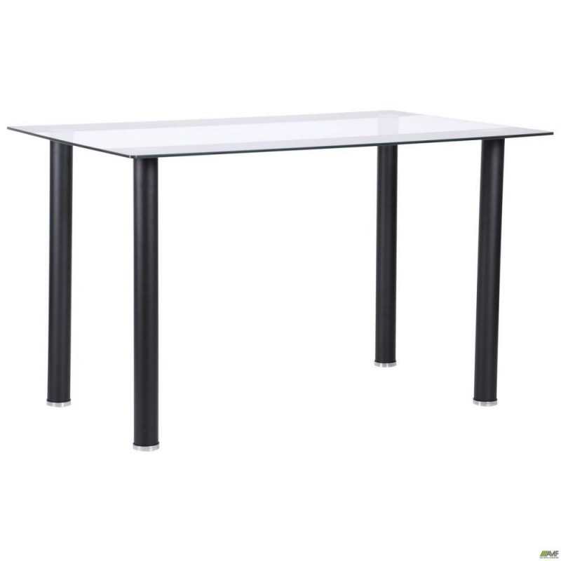 Нерозкладний стіл Art Metal Furniture Аттика чорний/смуга антрацит (546525)
