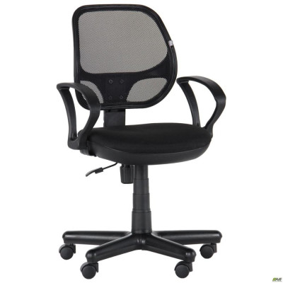Офісне крісло для персоналу Art Metal Furniture Чат/АМФ-4 А-1/ Сітка чорна (25534)