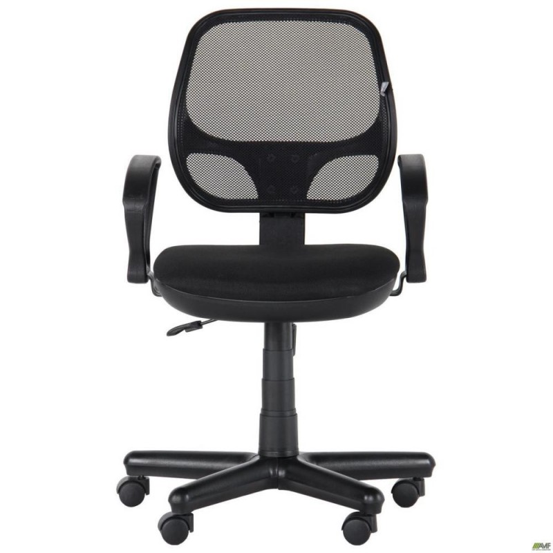 Офісне крісло для персоналу Art Metal Furniture Чат/АМФ-4 А-1/ Сітка чорна (25534)