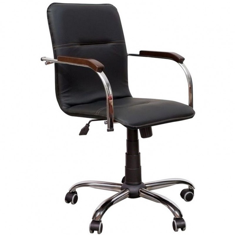 Офісне крісло для персоналу Art Metal Furniture Самба-RC хром шкірозамінник Скаден (012683)