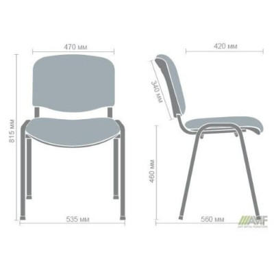 Офісне крісло для відвідувачів Art Metal Furniture Із чорний А-02 (011012)