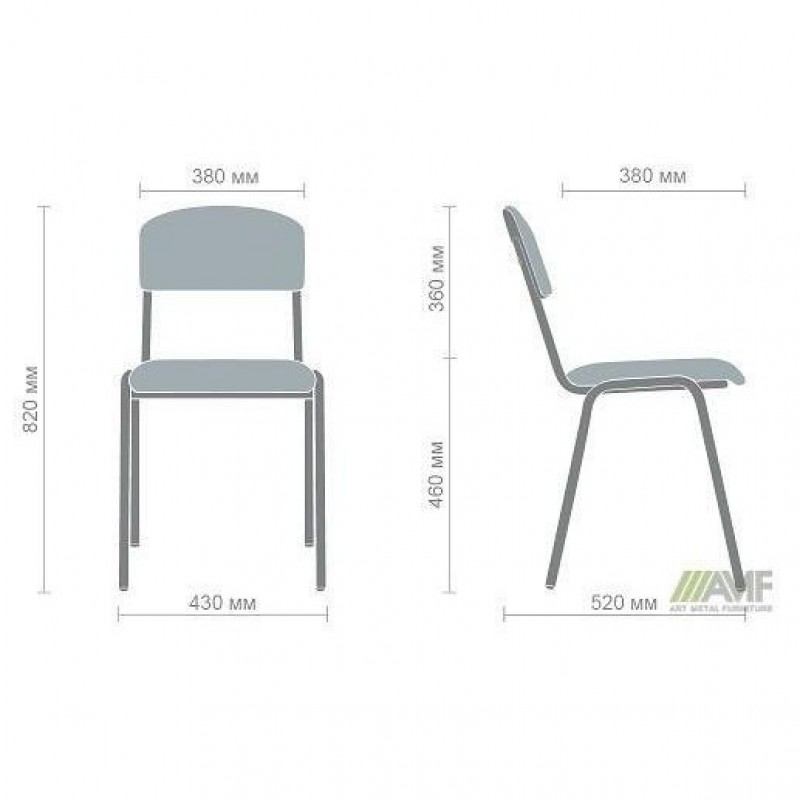 Офісне крісло для відвідувачів Art Metal Furniture Стілець Майстер A1 чорний (110100)