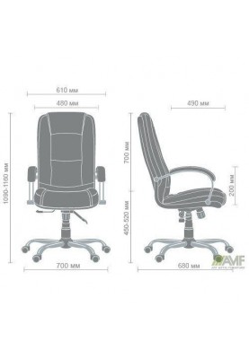 Офісне крісло для керівника Art Metal Furniture Марсель Хром AnyFix Неаполь N-20 (033750)