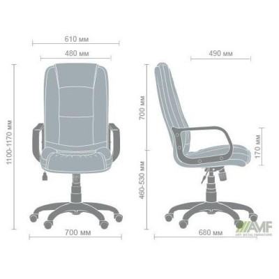Офісне крісло для керівника Art Metal Furniture Марсель Пластик Неаполь N-20 (033710)