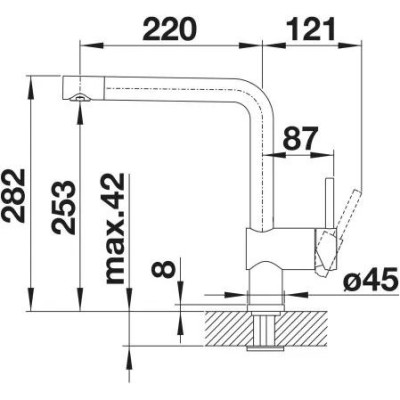 Змішувач для кухонного миття Blanco LINUS 526149