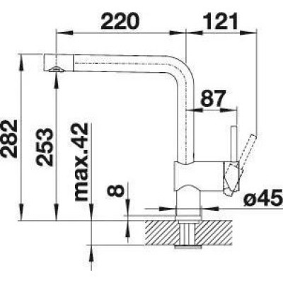 Змішувач для кухонного миття Blanco LINUS 526149