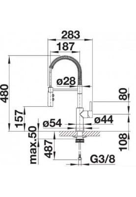 Змішувач для ванни Blanco CATRIS-S 521476