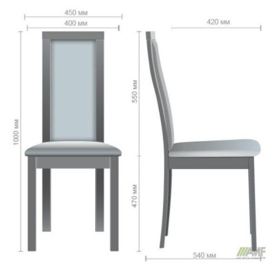 Стілець Art Metal Furniture Бертон бук вибілений/графіт (546279)