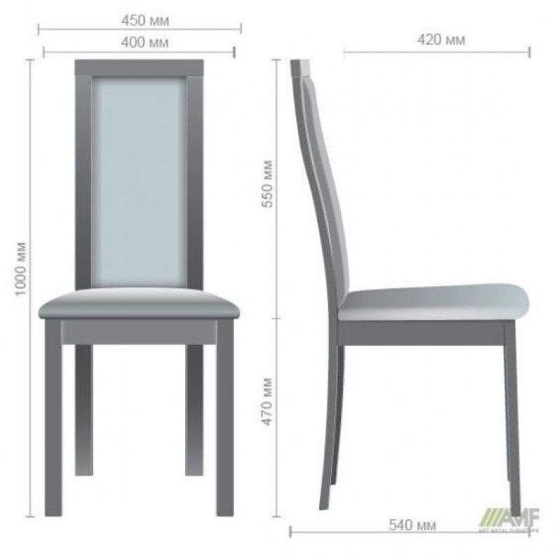 Стілець Art Metal Furniture Бертон горіх темний/капучіно (546278)