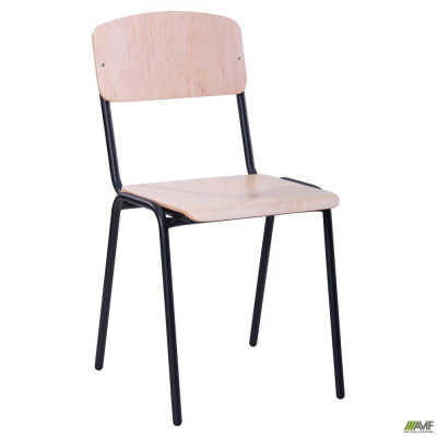 Стілець Art Metal Furniture Учнівський №6 чорний/лак бук (110043)