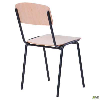 Стілець Art Metal Furniture Учнівський №6 чорний/лак бук (110043)