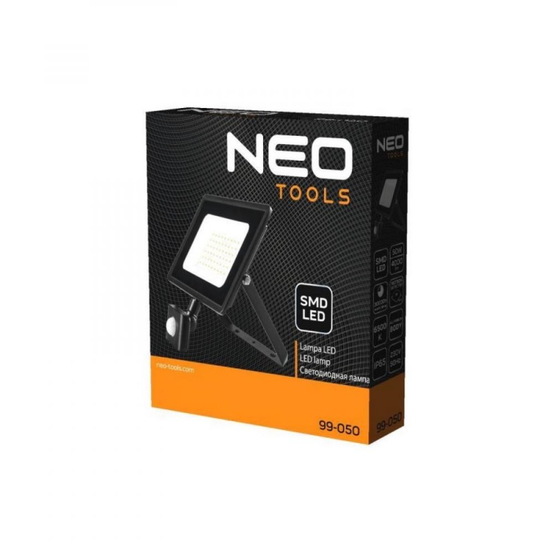 Вуличний прожектор NEO Tools LED 50W 6500K із датчиком руху (99-050)