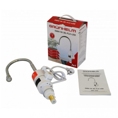 Водонагрівач (бойлер) електричний проточний Grunhelm EWH-1X-3G-FLX