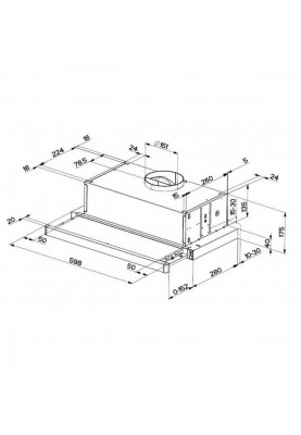 Телескопічна витяжка Faber Flexa NG GLASS LUX BK A60