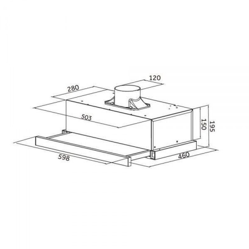 Витяжка телескопічна Pyramida TLX2 50 IX